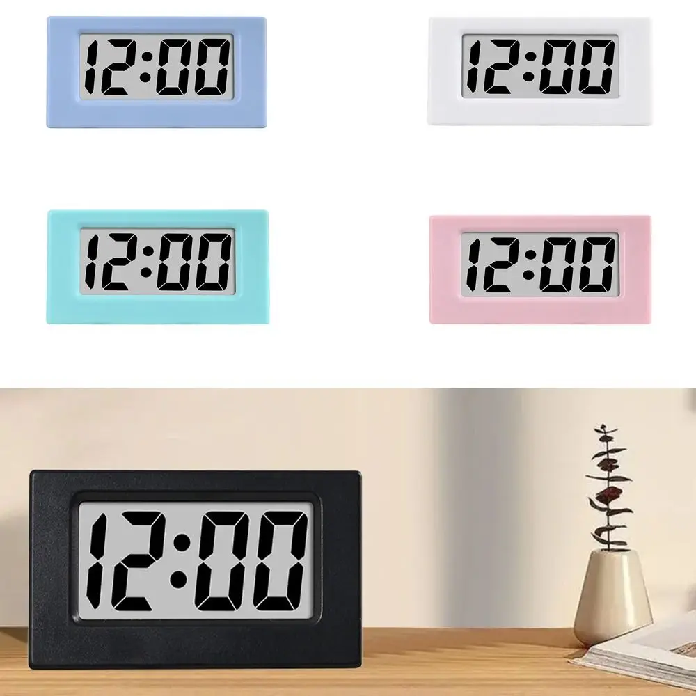 Home Office Bedroom Decor Mini LED Clock Cute Portable Screen Desktop Clock Mute 24Hour Electronic Digital Clocks Student