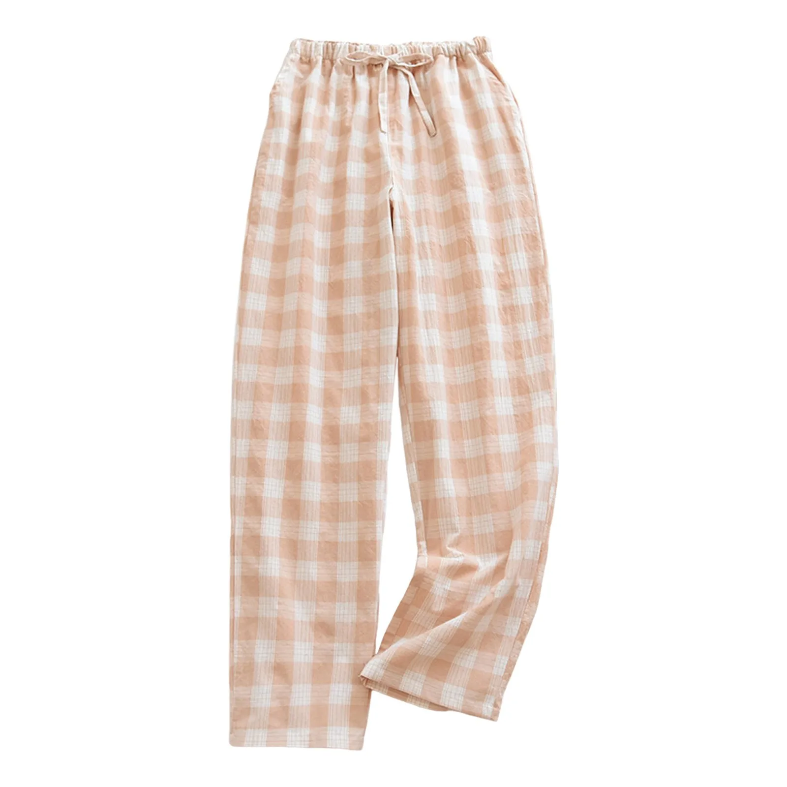 Spring And Summer Fashion Checkered Printed Pajama Pants Women\'s Soft Comfortable Large Size Loose Casual Sleepwear Home Trouser