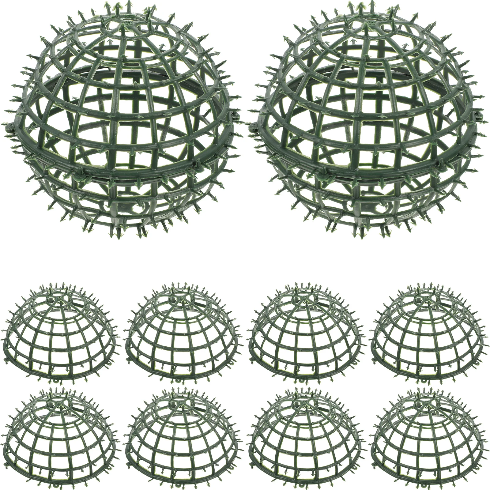 

6pcs Grass Ball Rack Decorative Flower Arrangement Holder Faux Green Ball Frame For Wedding Party Garden Decor Artificial Plant