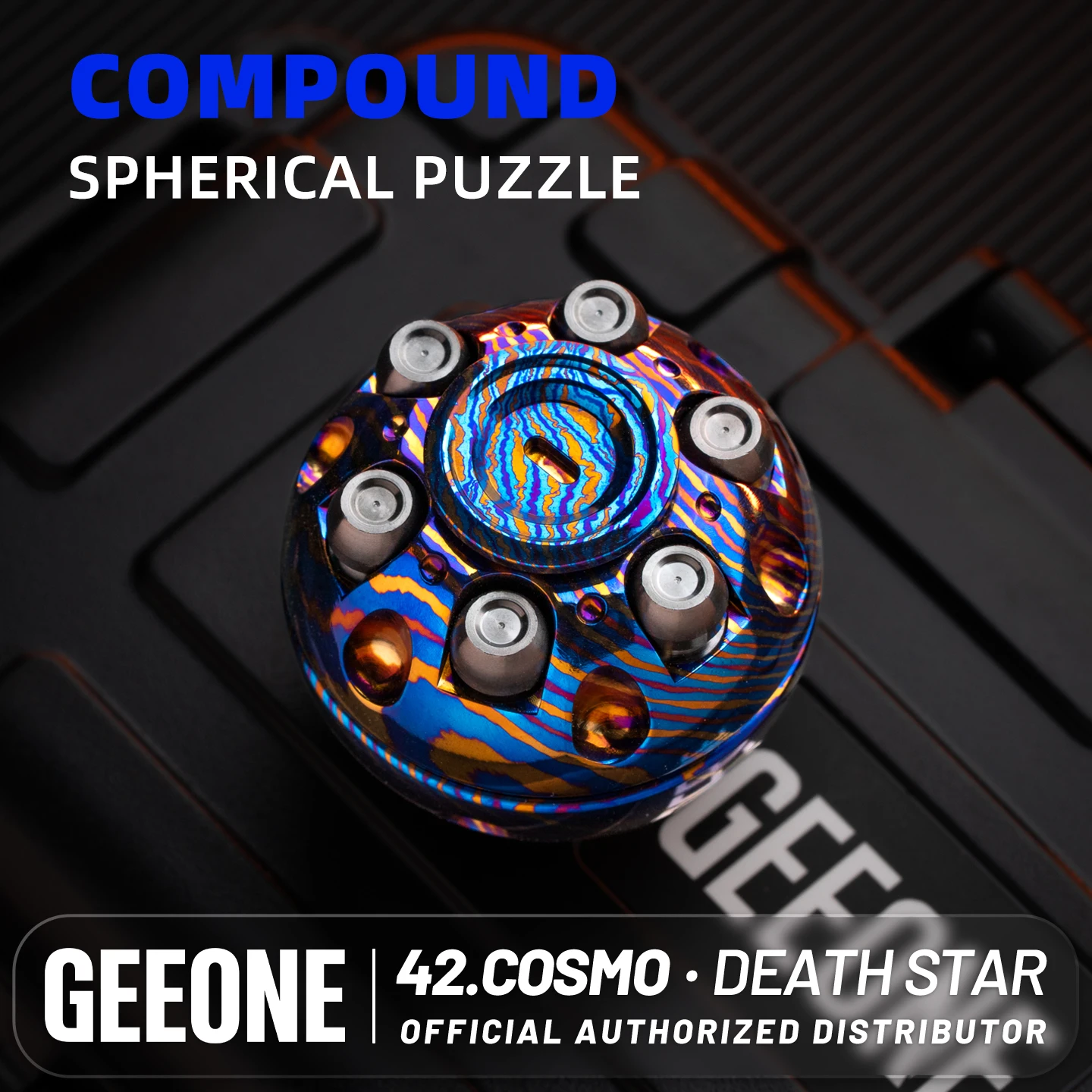 42.COSMO X Mackie Death Star Mechanical Rotor Gyro Metal Spinners Desk Gadgets Fidget Spinner Spinning Tops Cool Spinners