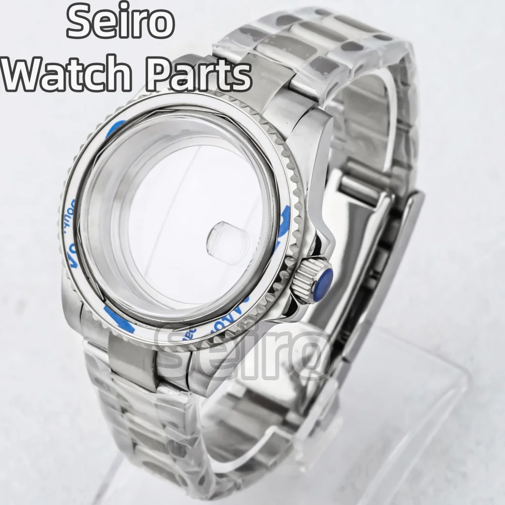 

40mm NH35 Watch Case 904L Oyster Bracelet Strap No Bezel Sapphire Glass Waterproof for GMT SUB Yacht NH34 NH35 NH36 Movement