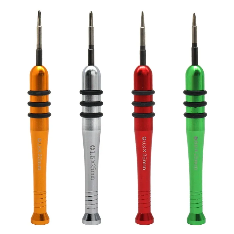 4pcs Color-Coded Precision Screwdriver Set Aluminum Handle for Phone and Electronics Repair