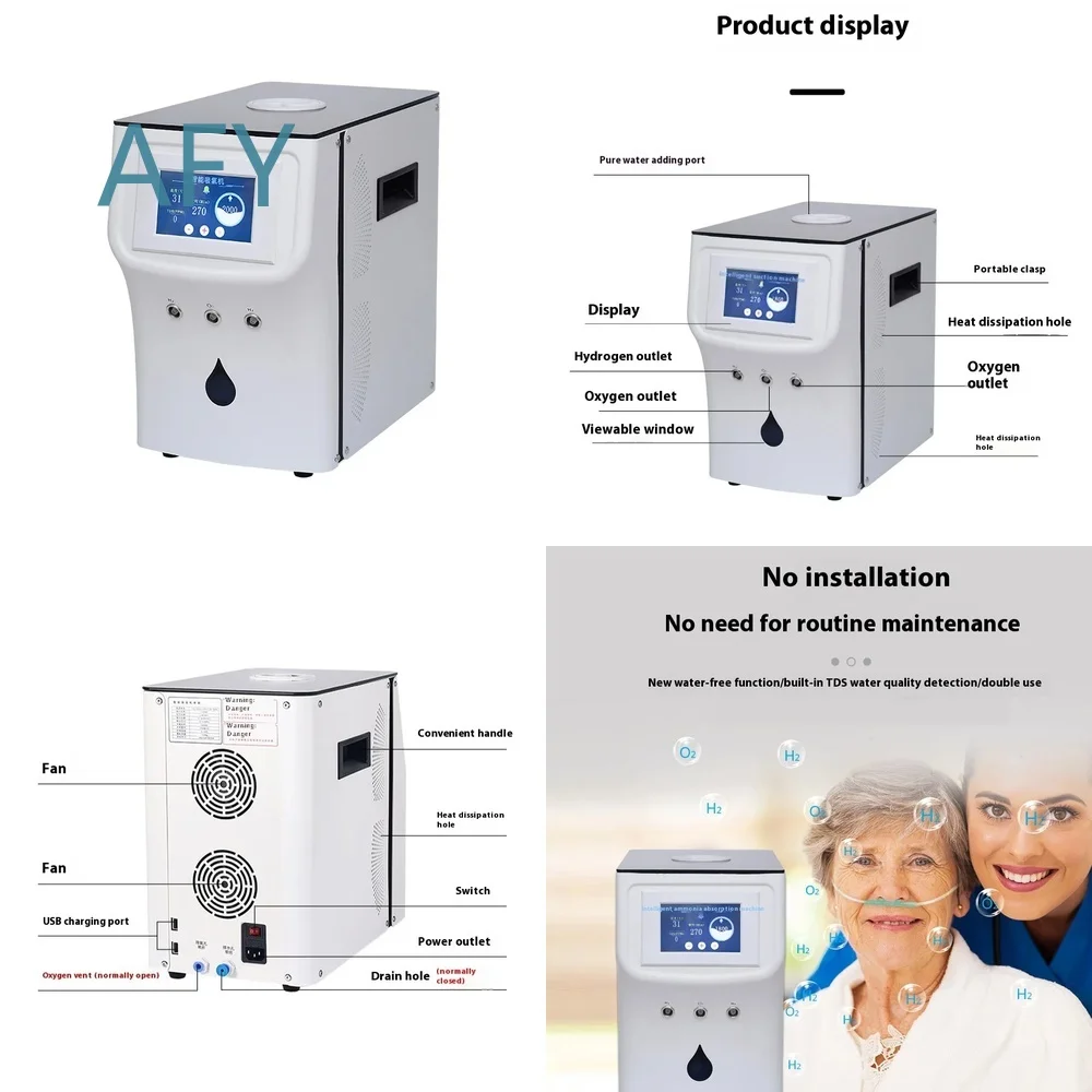 Hydrogen Bath Machine for Home Use Hydrogen Generator for Wellness Hydrogen Inhaler for Health PEM SPE Electrolysis Device