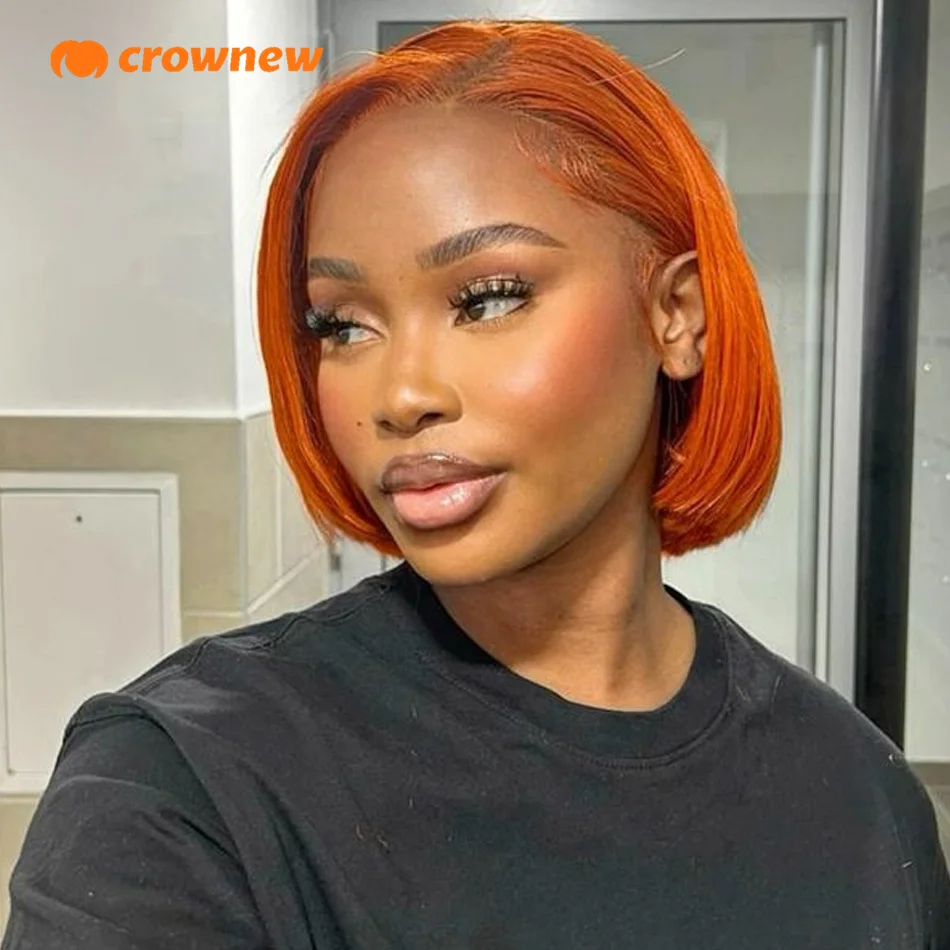 

Ginger Lace Front Wig Human Hair Bob Wig Lace Front Human Hair Wigs Straight Lace Front Wigs Human Hair 13X4 Hd Lace Frontal Wig