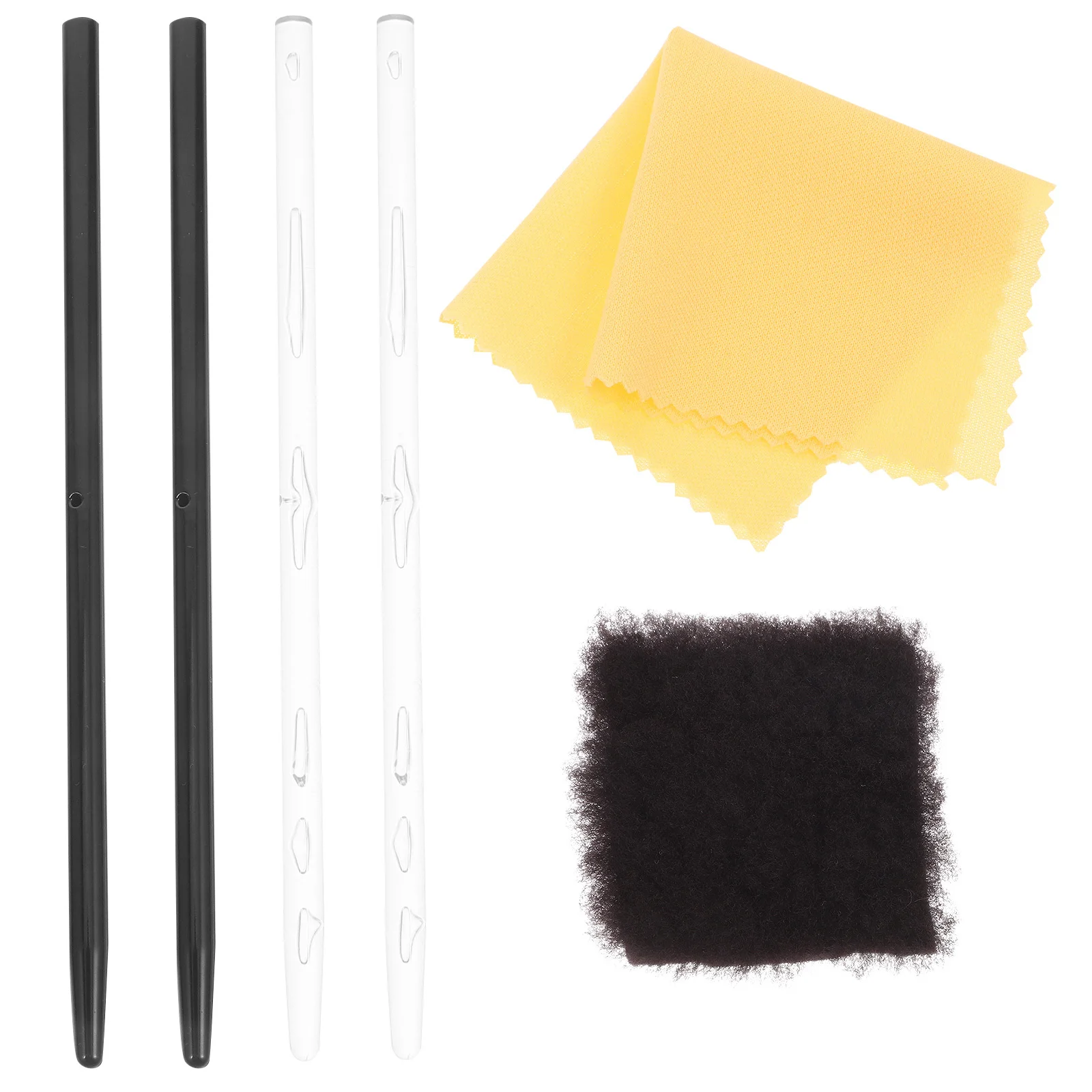 2 set 2 sets wrijving elektricien experiment kit acryl rubberen staven doek voor natuurkunde klaslokaal diy wetenschapsprojecten gereedschap