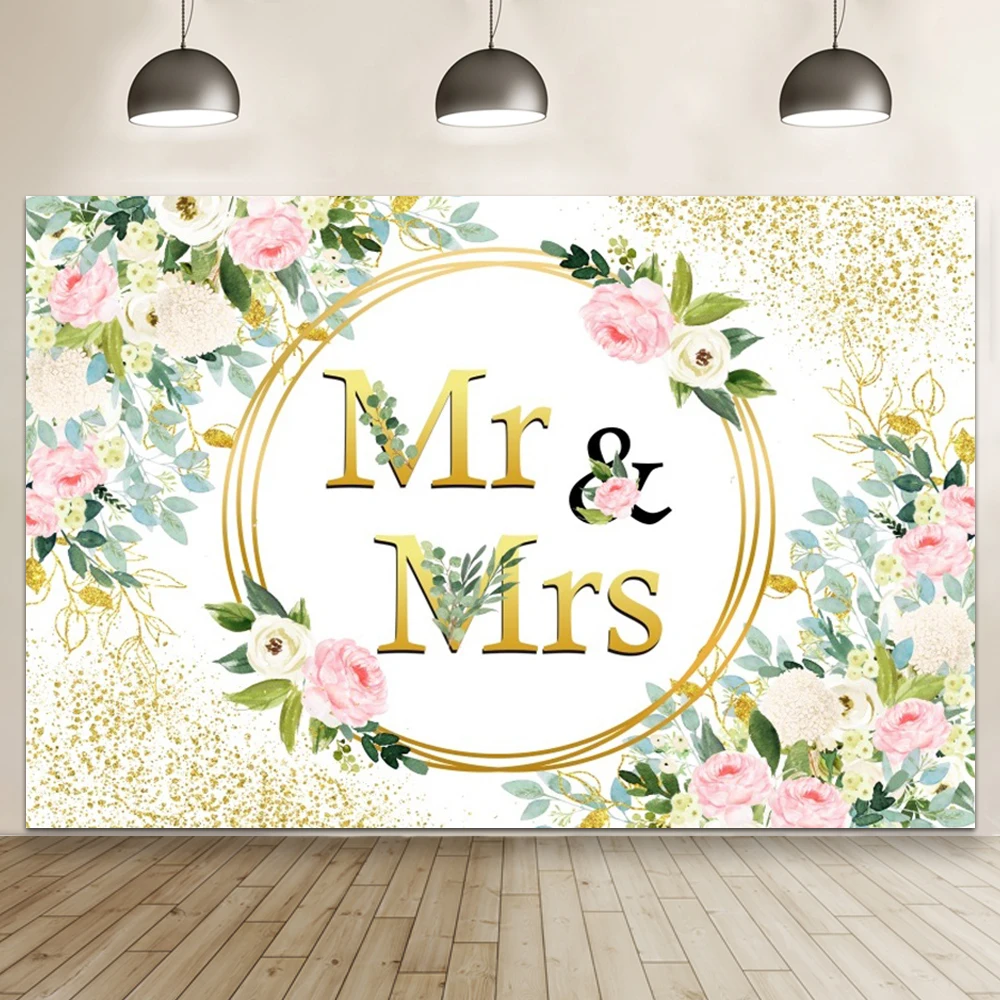 Welcome to Our Wedding Party Backdrops Celebrate Anniversary Bridal Show Background Custom Name Outdoor Lawn Wedding Decortion