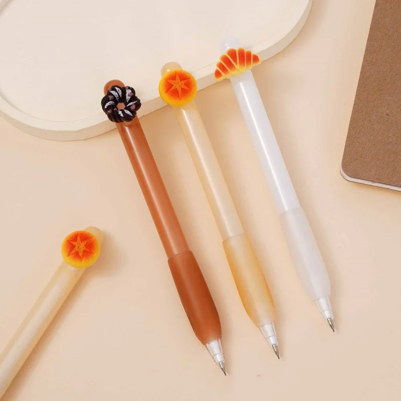 36pcs/lot Creative Bread Mechanical Pencil Cute 0.5MM Drawing Writing Automatic Pen School Office Supplies