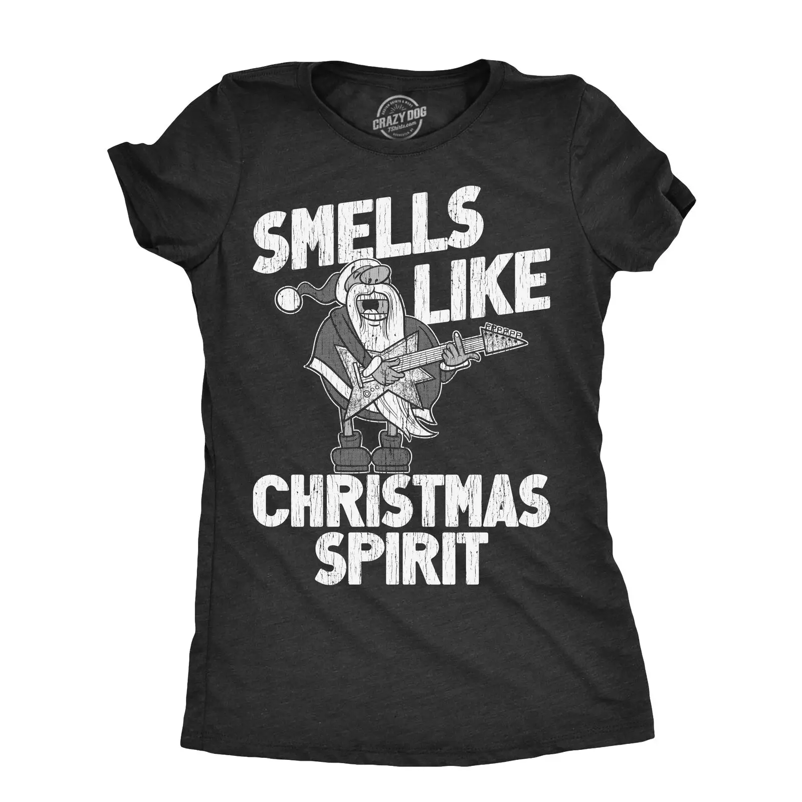 Womens Smells Like Christmas Spirit T Shirt Funny Xmas Music Parody Rock Song