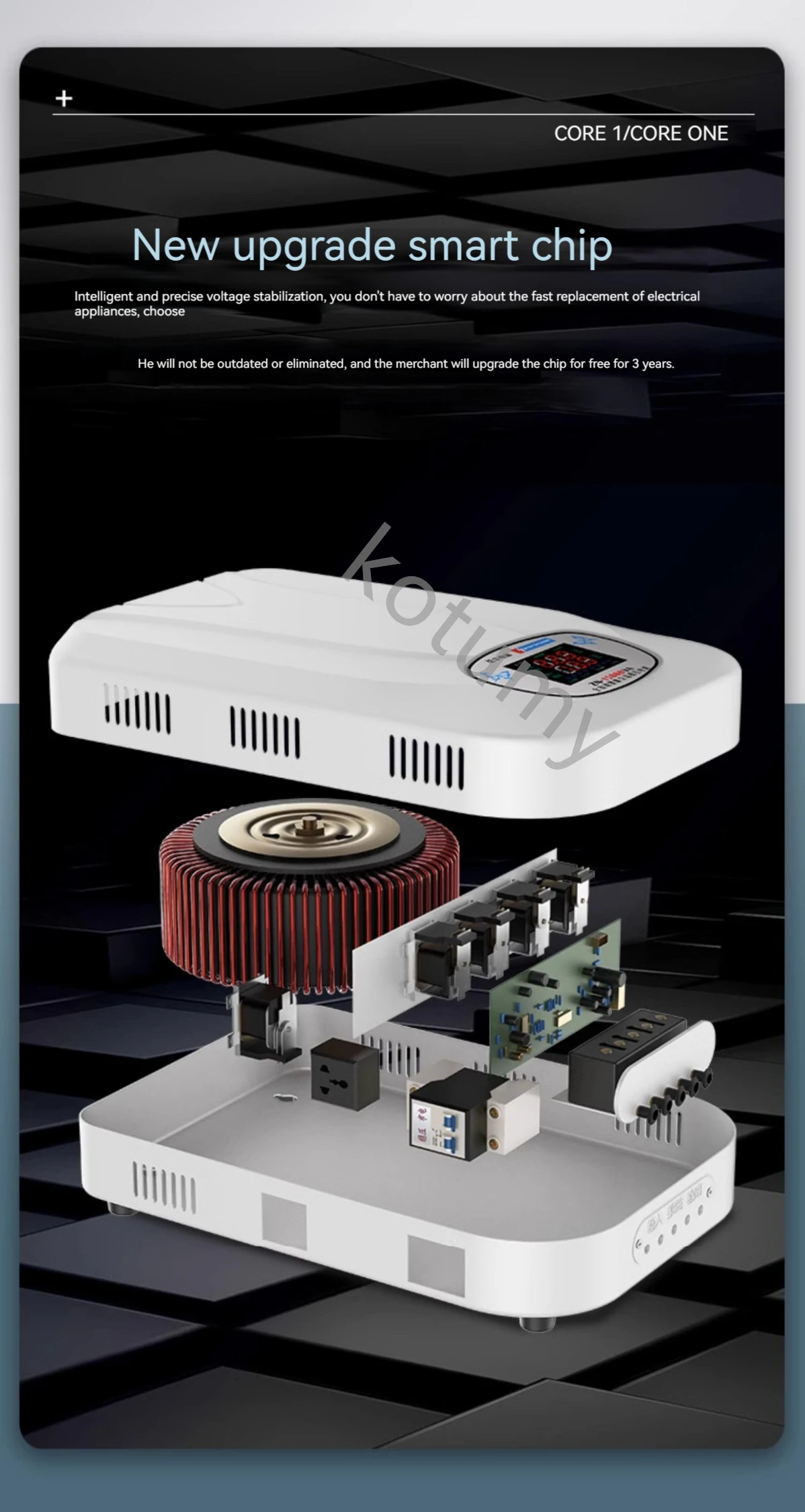 Imagem -06 - Regulador de Tensão Automático do Agregado Familiar Estabilizador Monofásico 120v270v Output 220v
