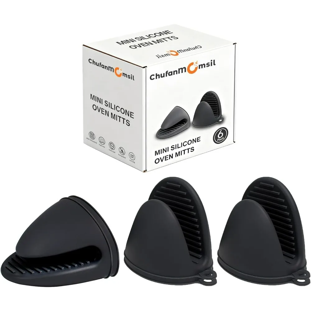 

Silicone Oven Mitts Heat Resistant Hot Pot Holders Set for Kitchens - Mini Oven Mittens Silicone Rubber Gloves Small Pot Pinch