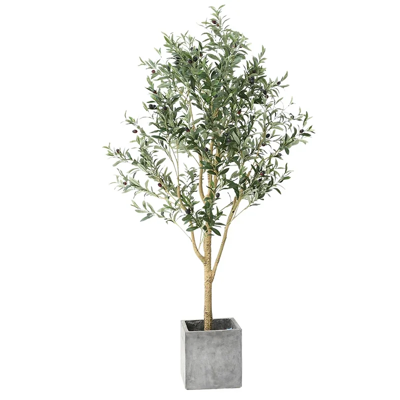 Artificial plant decoration olive tree, fake tree potted ins, wind green plants, indoor plants, large living room, bonsai,Nordic