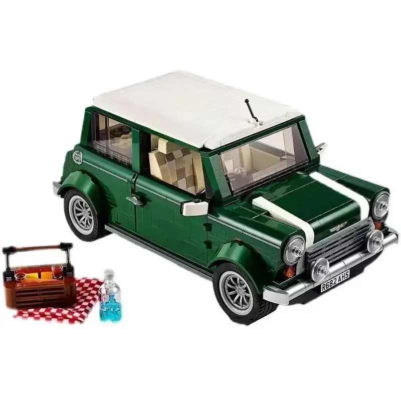 NEW MINI Cooper MK VII Model Sets Building Blocks Bricks Compatible 10242 Technical Retro Vintage Car Kids Toys for kids Gift