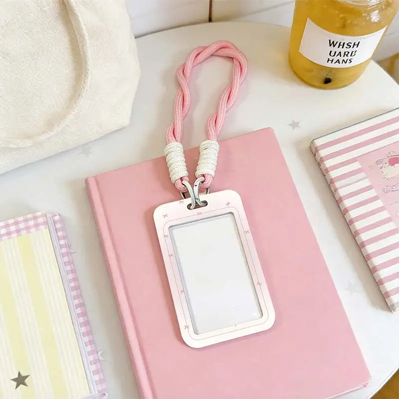 Cards Cover for Credential Badge Holder Kpop Photocard Holder Pendant Keychain Student Bus/Meal Card Protection Case