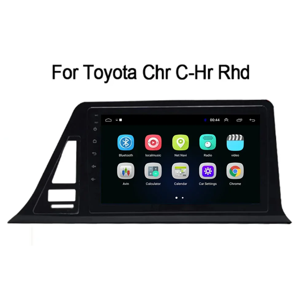 2 Din Android 13 Autoradio Dvd Gps Multimedia Videospeler 5G Wifi Camera Dsp Carplay Voor Toyota Chr C-HR Rhd 2016-2030