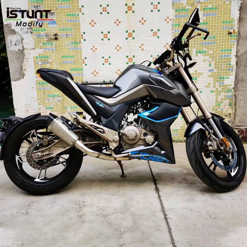 For Zontes ZT125 U1 G1 Z1 Z2 2021 2022 Motorcycle Exhaust Escape Moto Full System Modified Front Link Pipe 51mm