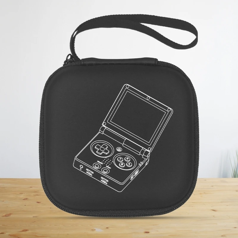 حقيبة حمل E9LB لـ RG35XX حقيبة تخزين كبيرة واقية للسفر مع حبل، جلد PU