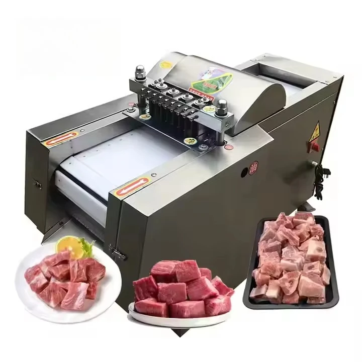 Automatic Frozen Meat Dicer Cube Cutting Machine Chicken Cutter and Meat Slicer in One