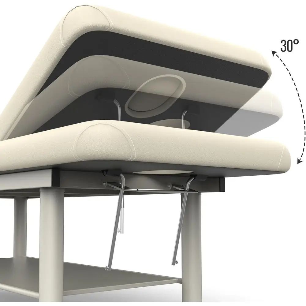 スパ、セラピー、フェイシャルトリートメント用のPUレザーを使用した頑丈な金属フレームのマッサージテーブル