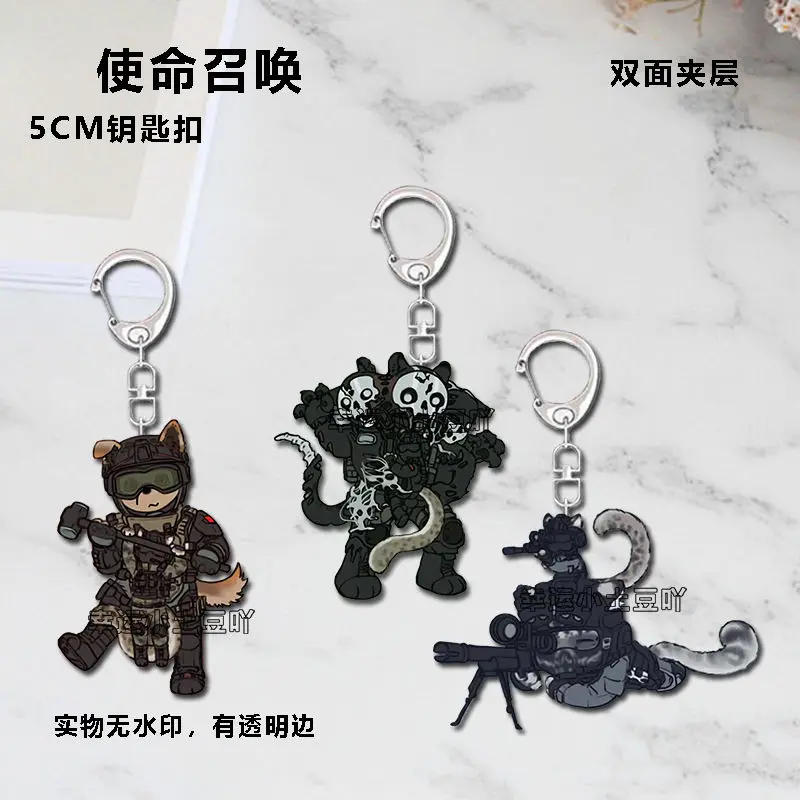 نداء الواجب الحديثة الحرب شبح كيغان 3 قطعة أنيمي الاكريليك كيرينغ كيرينغ سلاسل مجوهرات الفتيات قلادة قلادة هدية