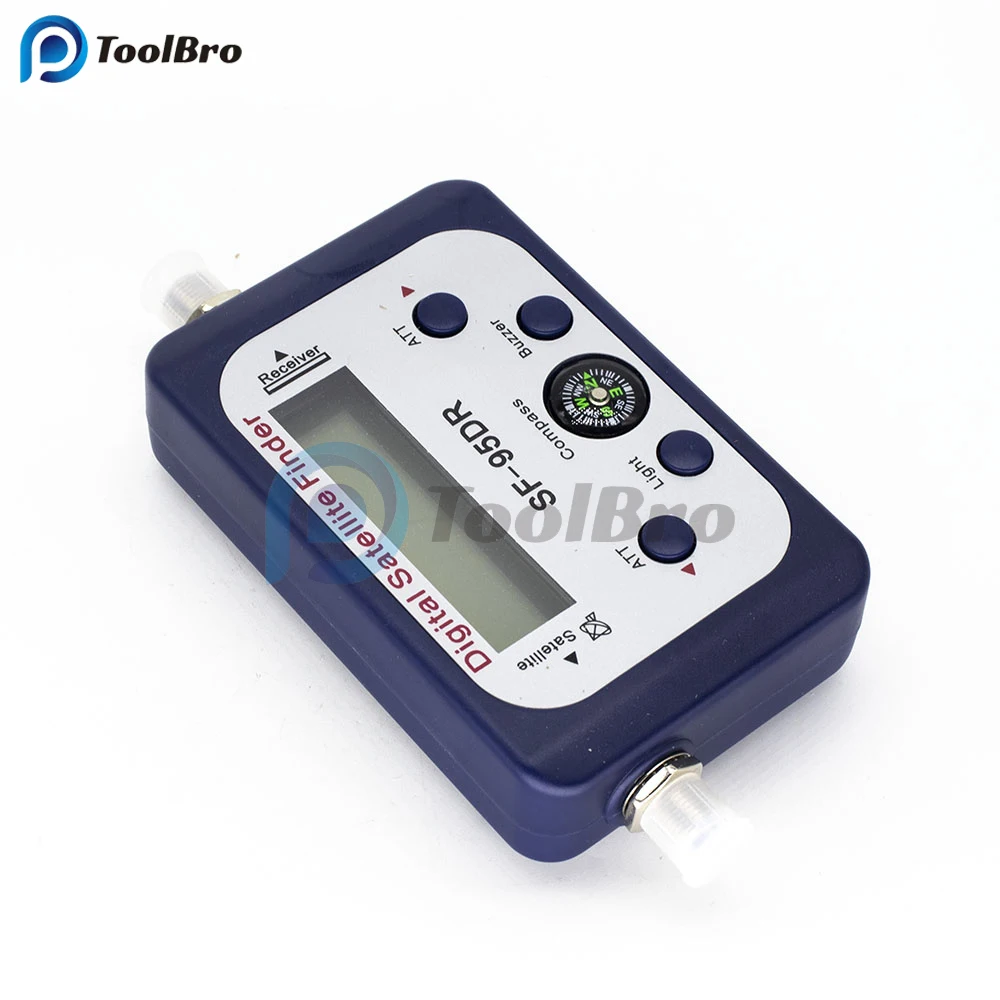 Imagem -03 - Led Digital Satellite Finder Receptor Satlink Satfinder Sinal Receptor Satfinder Medidor com Bússola Buzzer Luz Sf-95dr