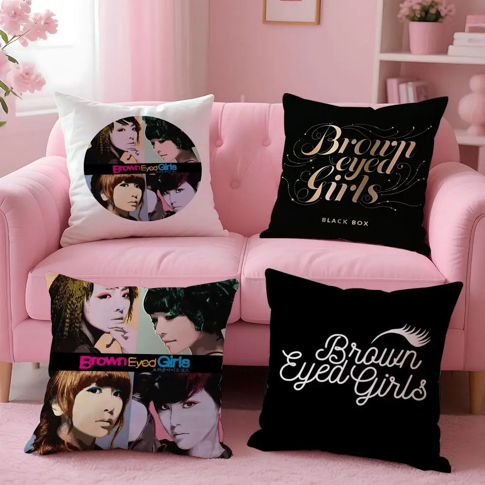 kpop - Brown Eyed Girls Cushion Cover Cushion Cover Set 4Pcs 50x50 45x45 40x40 Pillowcase Decorative Sofa Home Decor