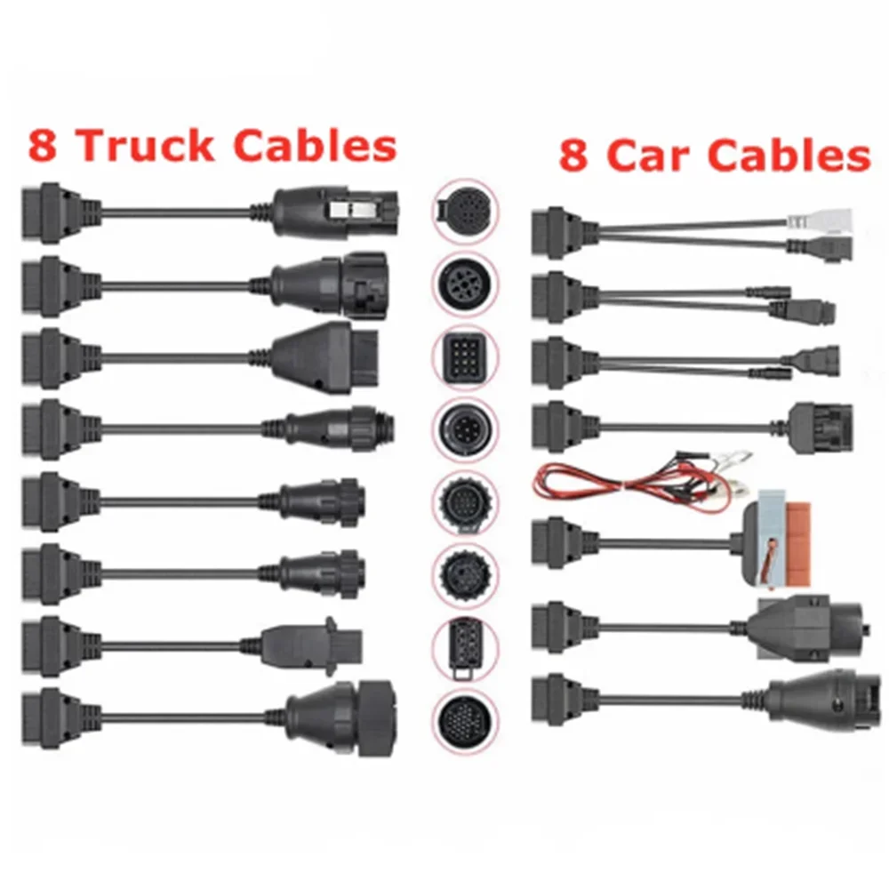 Full Set 8 PCS Car/Truck Cables For TCS PRO Diagnostic Connector