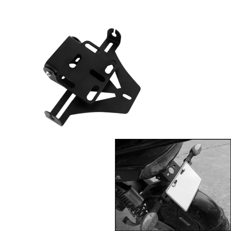 Universal Adjustable Metal Tail License Bracket Accessories Multi-function Motorcycle Rear License Plate Holder