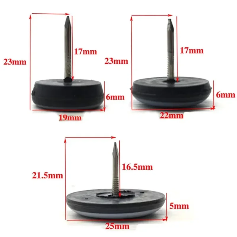 16/19/22/25/32/38 ミリメートルテーブル椅子フットスライダーラウンド家具脚パッドネジキャビネットソファグライド床プロテクタースライダー