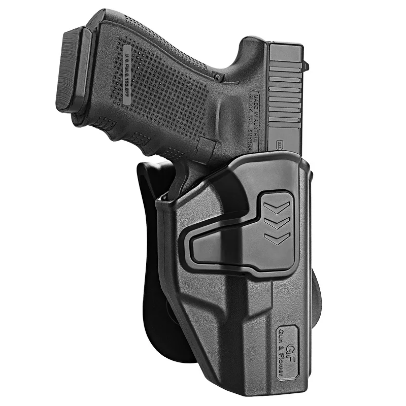 

OWB Holsters Fit For Glock 19 19X 32 45(Gen 3 4 5) Glock 23(Gen 3 4),Right Hand,Level II Retention 360 Degrees Adjustable Paddle