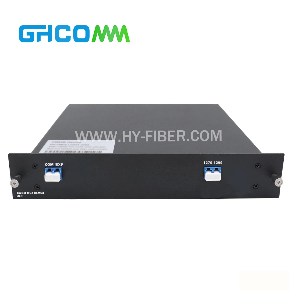 

GHCOMM 2pcs Single Fiber LGX cassette CWDM MUX DEMUX Module, 2/4/6 Channel LC UPC FTTH Network MUX/DEMUX +Express Port