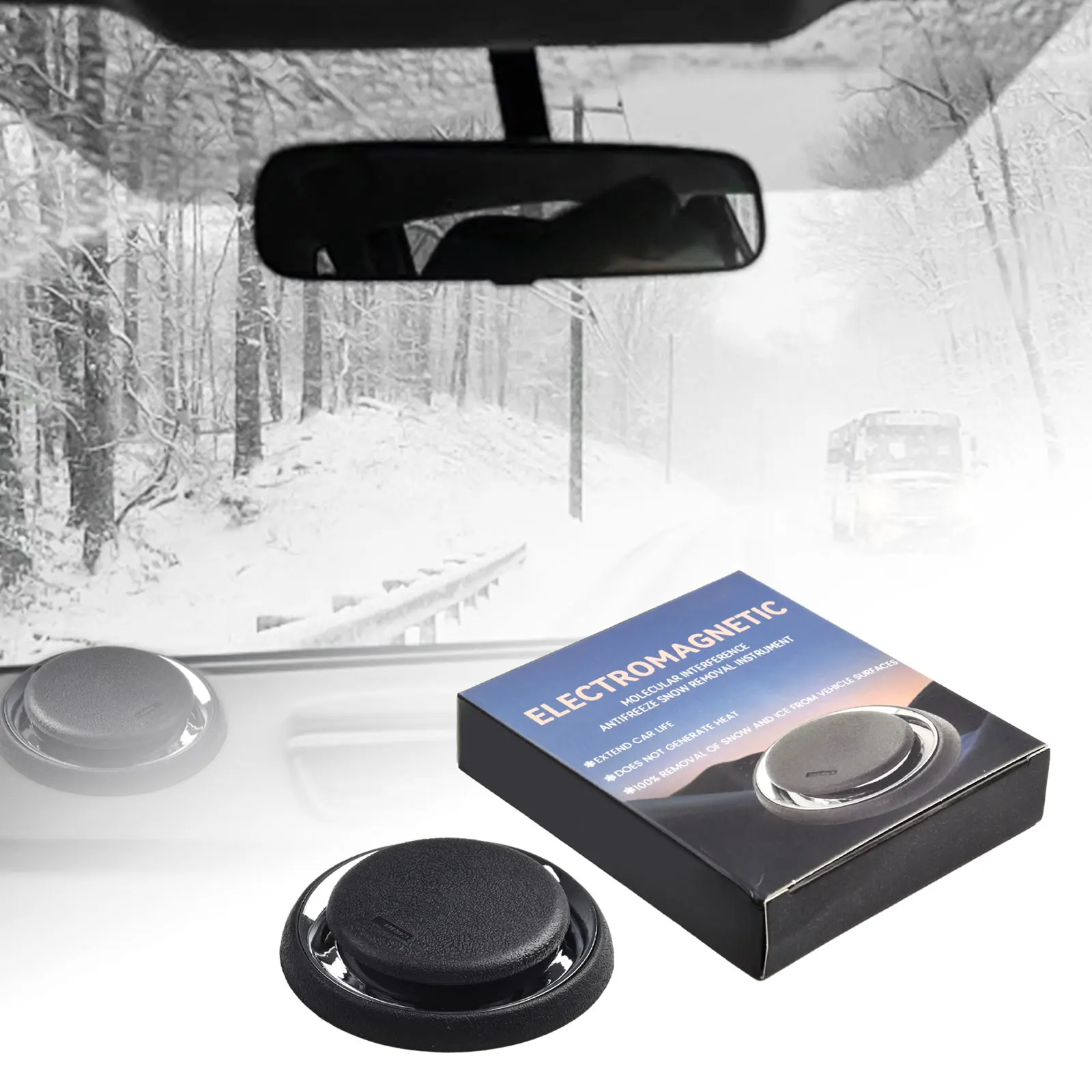 1x New Deicer Car Defroster Solar Electromagnetic Molecular Interference Antifreeze Snow Removal Instrument Fragrance Diffuser