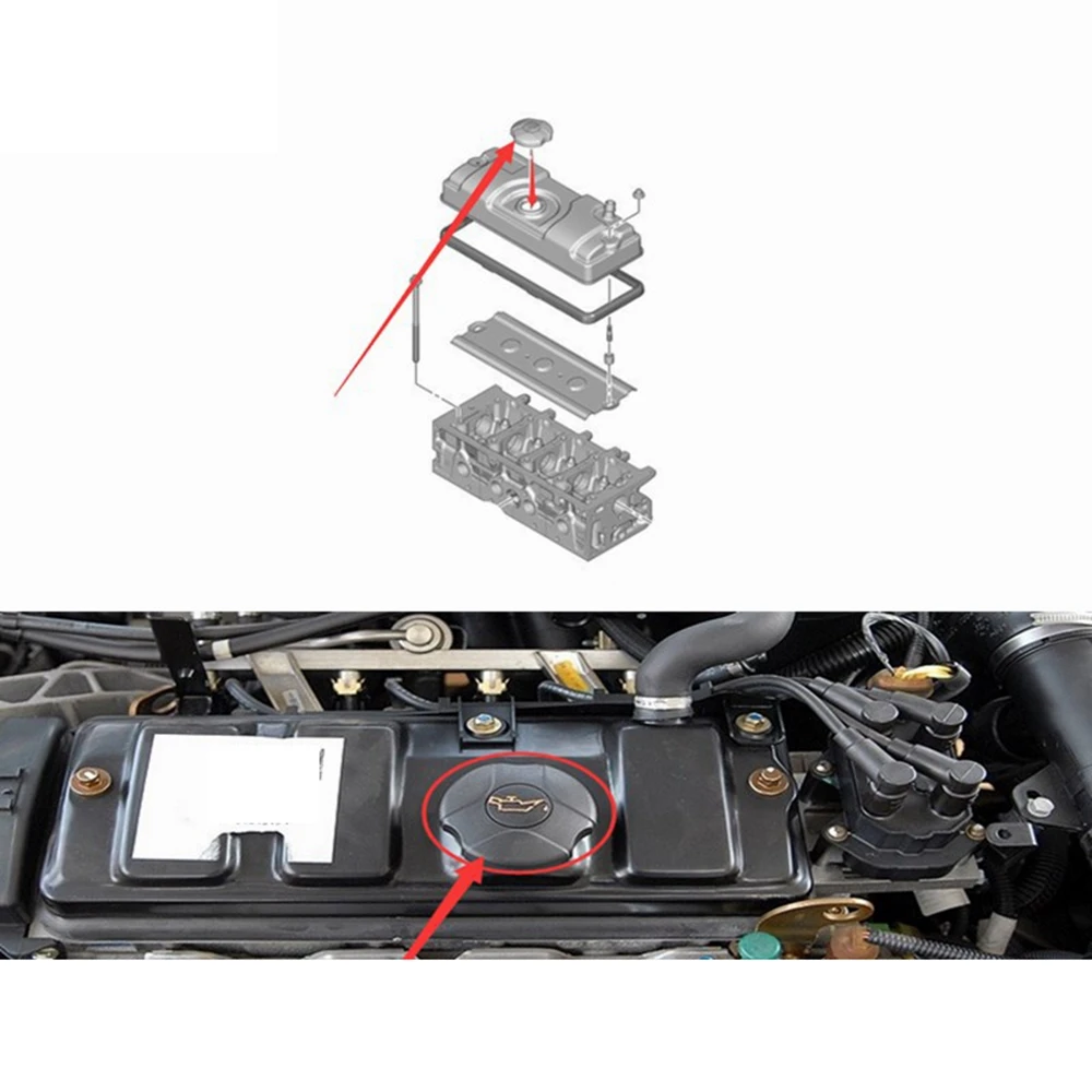 Korek wlewu oleju silnika 025864 dla Peugeot 206 207 1007 106 205 306 307 405 Citroen C2 C3 AZ Fiat