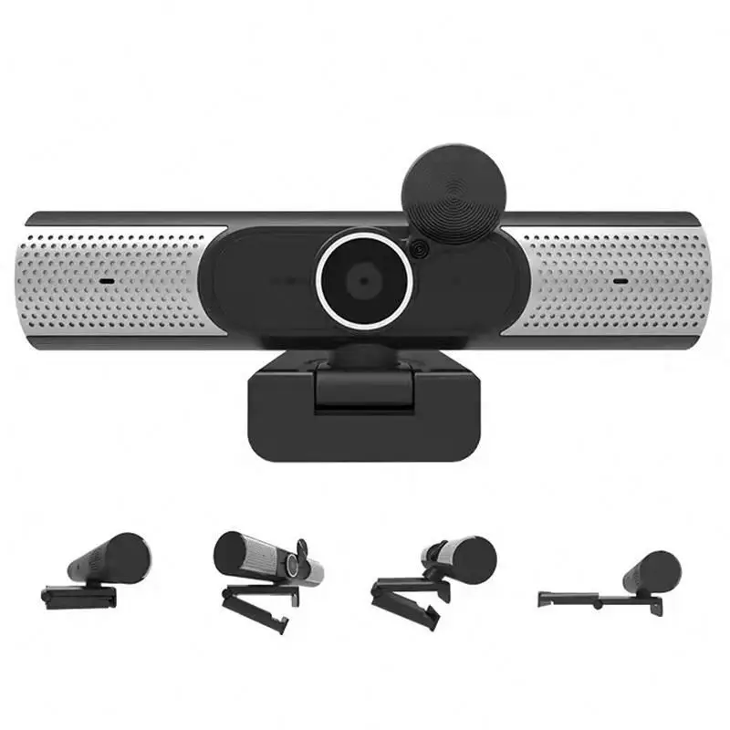 Webcam 1080p with Microphone and Speaker Privacy Cover Laptop Computer Web Cam