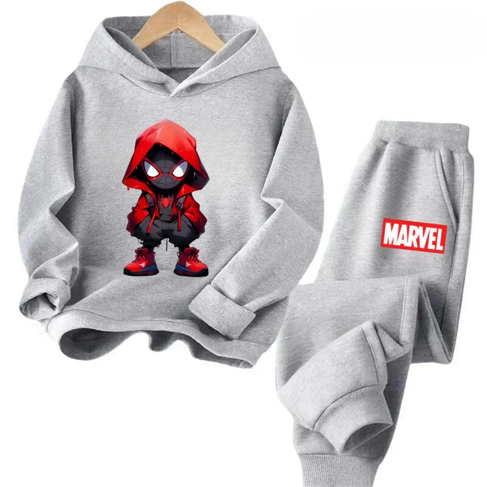 

Spiderman Cartoon Kids Hoodie Tracksuit 2PCS Marvel Print Long Sleeve Tops Pants Boys Girls Soft Comfortable Outfits