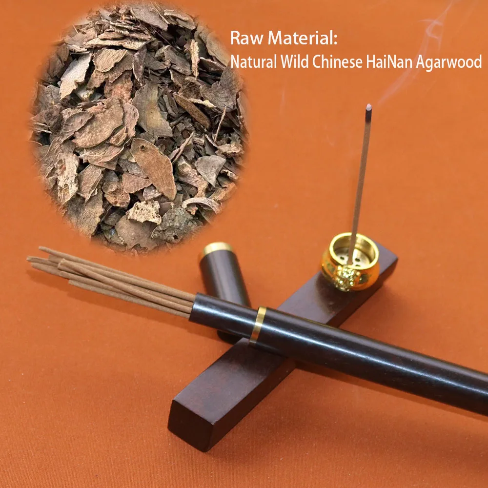 5gram Chinese HaiNan Agarwood Incense Stick Ebony Barrel Storage Self-Handmade Limited Stock Natural Strong Sweet & Cool Smell