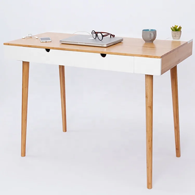 

Bamboo Dressing Table Makeup Table Simple Style Computer Desk Office Table Study Desk with Drawer