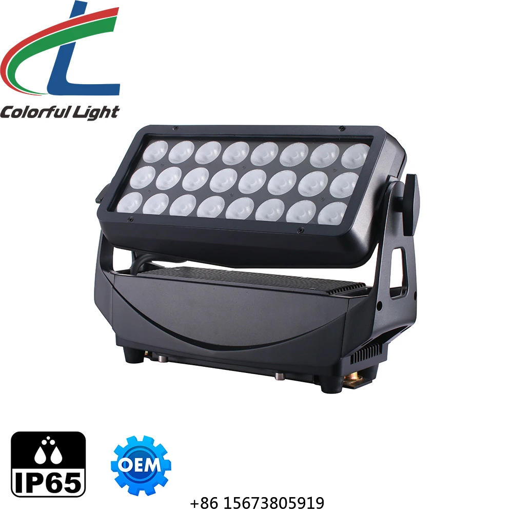 

Многоцветный светодиодный прожектор City Color 24x20W RGBALC 6-в-1 с эффектом стробоскопа