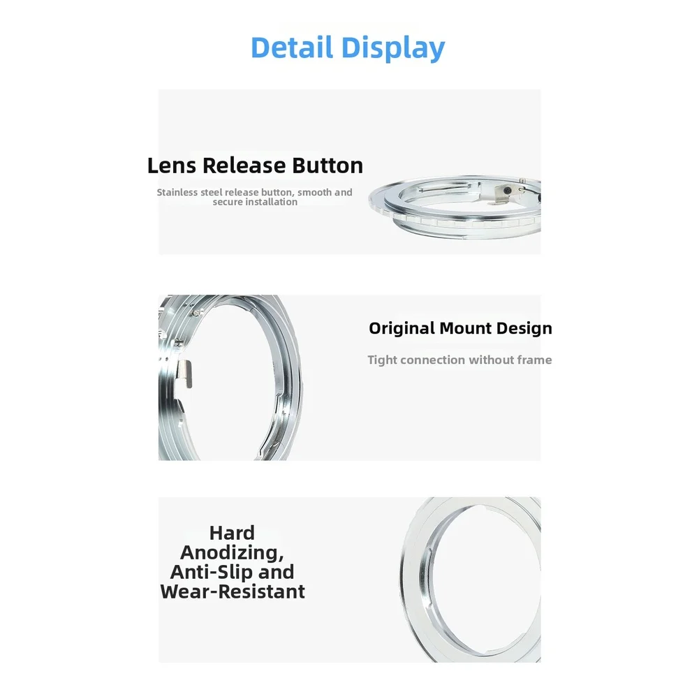 Adapter Ring for AI Lenses on For For EOS EF Mount Cameras 50mm Body Mount 65mm Outer Diameter 46mm Inner Diameter