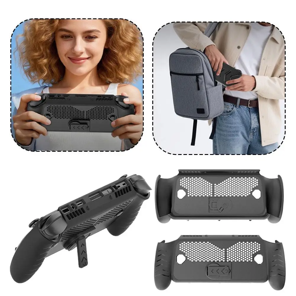 

Для ROG Ally X All Inclusive защитный чехол из ТПУ, гибкий противоударный жесткий корпус из АБС-пластика, регулируемая подставка, защитный чехол