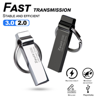 ZSUIT FH 10Pcs USB Flash Drives 128GB Pen Drive Flash Disk 64GB Memory Stick for Computer Metal Mini PenDrive Free Logo U Disk