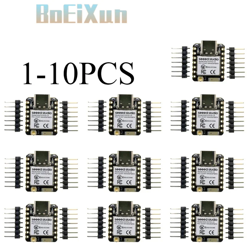 1-10PCS Seeed Studio XIAO ESP32C6 Development Board RISC-V MCU Type-C Support WiFi 6 Zigbee BLE 5.0 Matter Thread for Smart Home