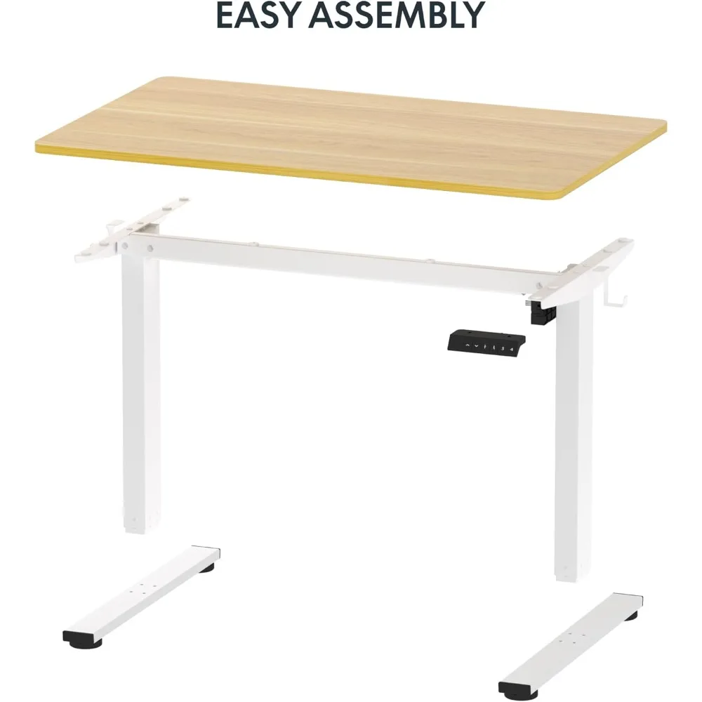 One piece vertical office desk 48 x 24 inches height adjustable office desk electric sitting desk