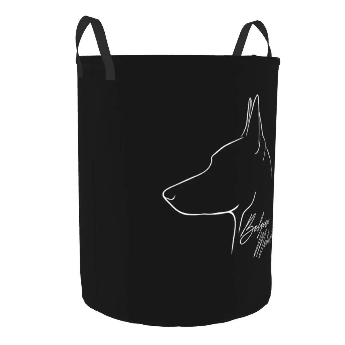 Custom Belgian Malinois Dog Laundry Basket Clothing Storage Bin Belgian Shepherd Malinois Malinois Baby Hamper