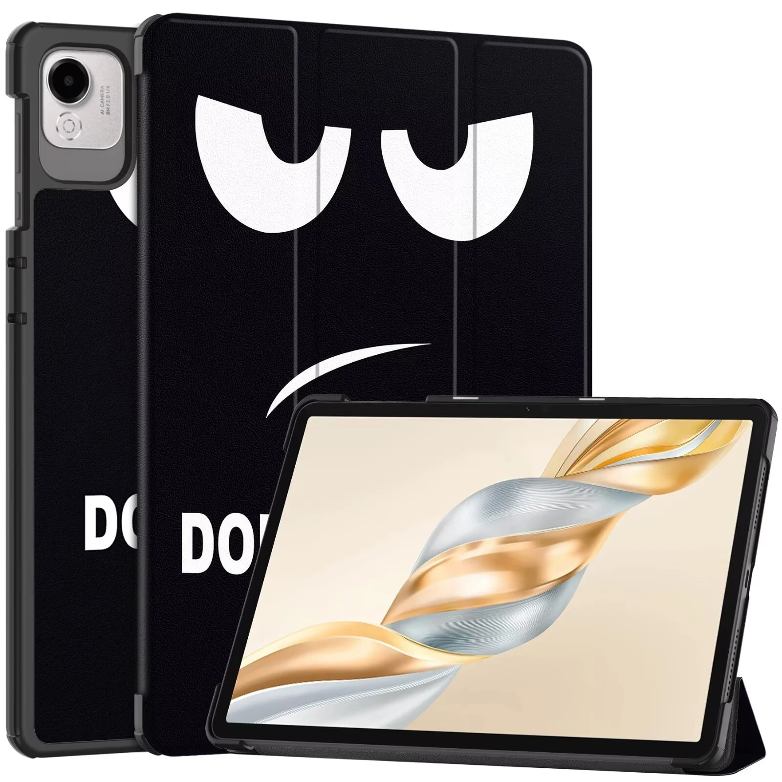 Tablets Case For Honor Pad X9A/Pad X9 Pro 11.5  inch PU Leather Trifold Caster Hard Shell  Cover