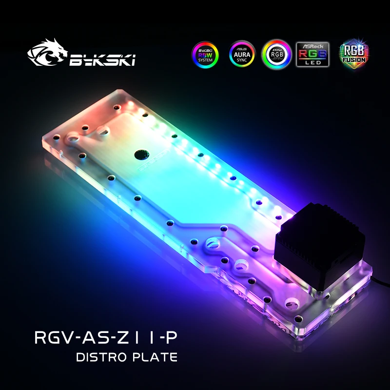 BYKSKI Acrylic Tank Use for  ASUS ROG Z11 Computer Case / 3PIN 5V D-RGB / Combo DDC Pump Cool Water Channel Solution