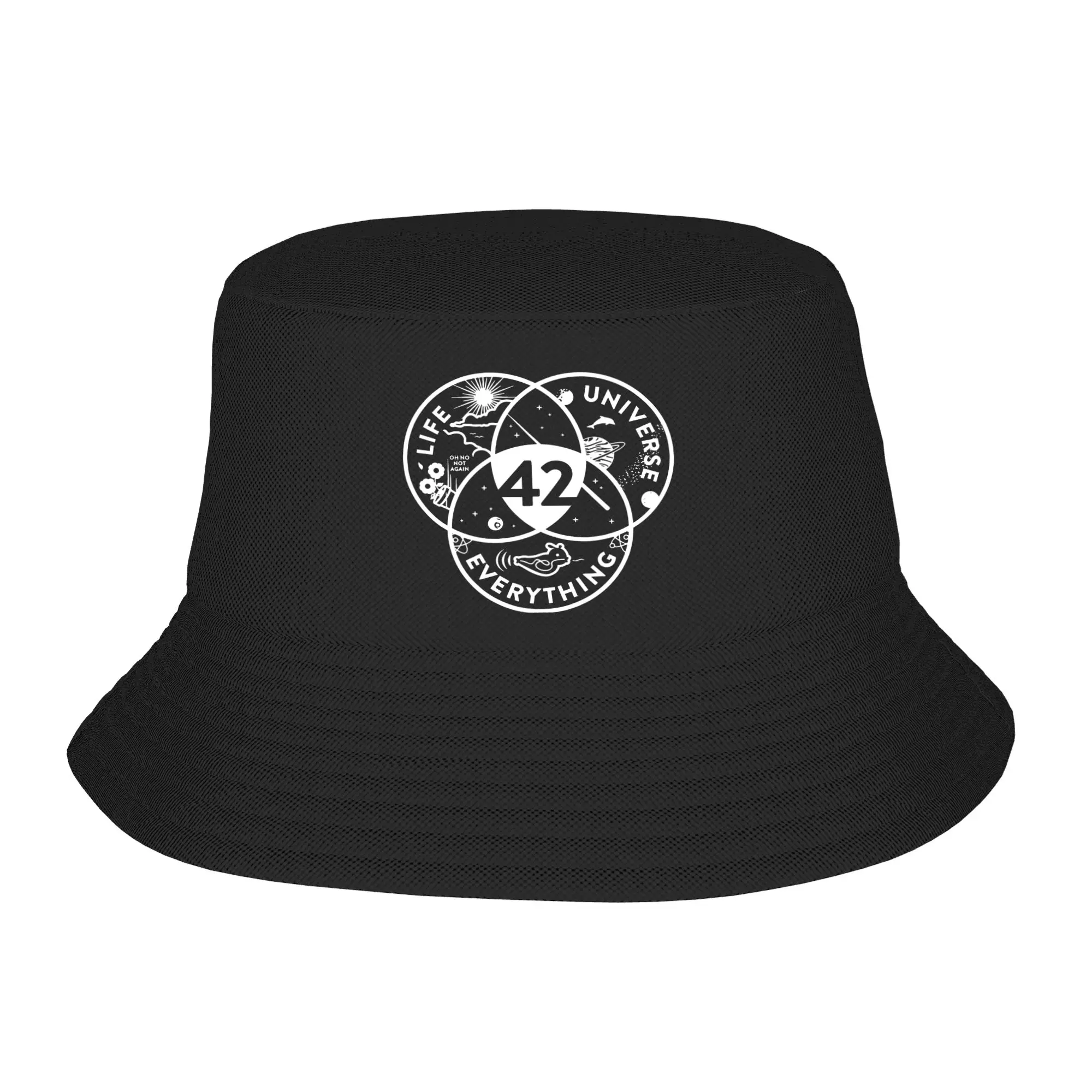 Girl Cute Bucket Hat dont panic 42 The Answer To Life Douglas Adams Merchandise Bob Hats For Beach Headwear UV Protection