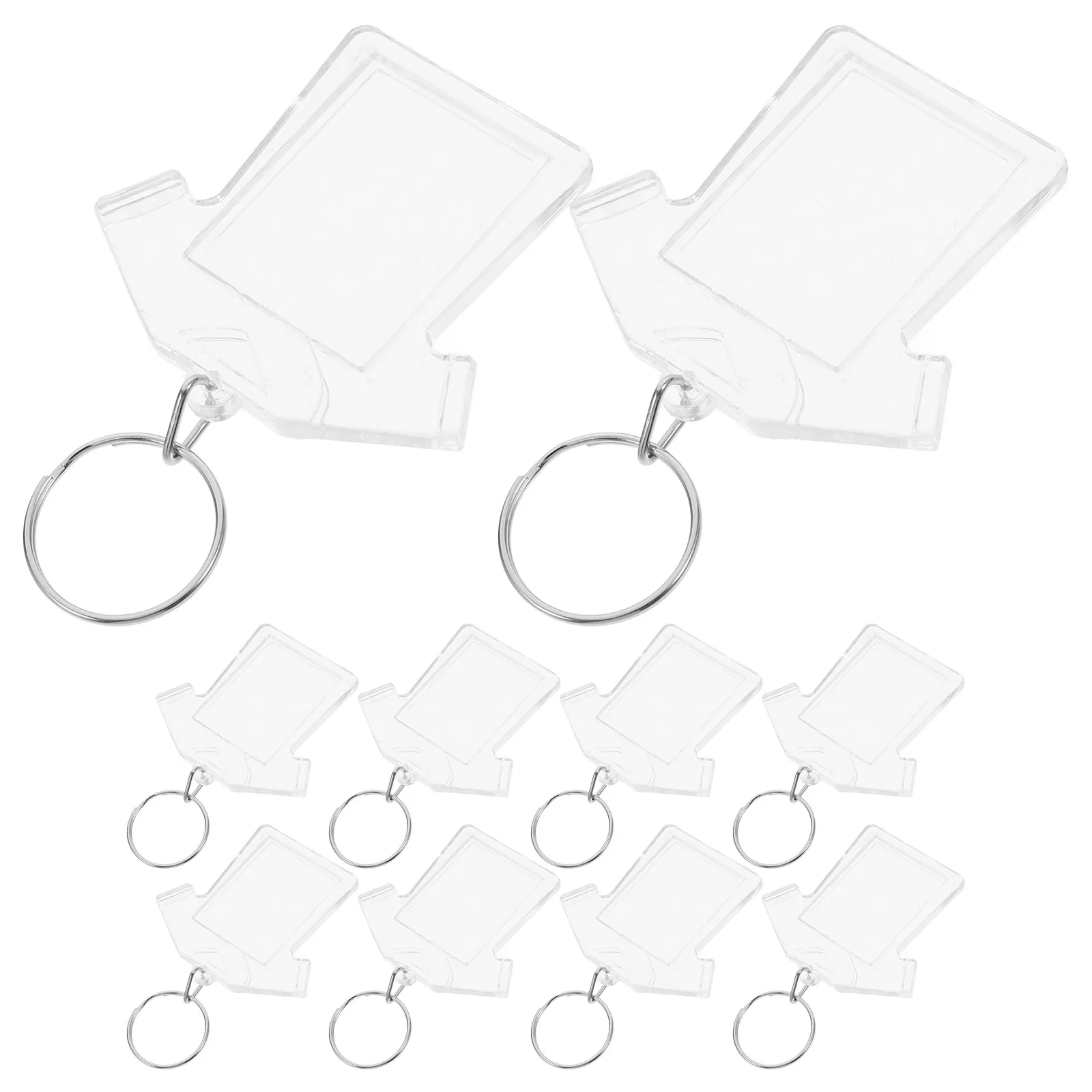 

100 Pcs Acrylic Keychain Picture Frame Photo Keyring Sublimation Tags DIY Craft Accessories Lightweight Portable