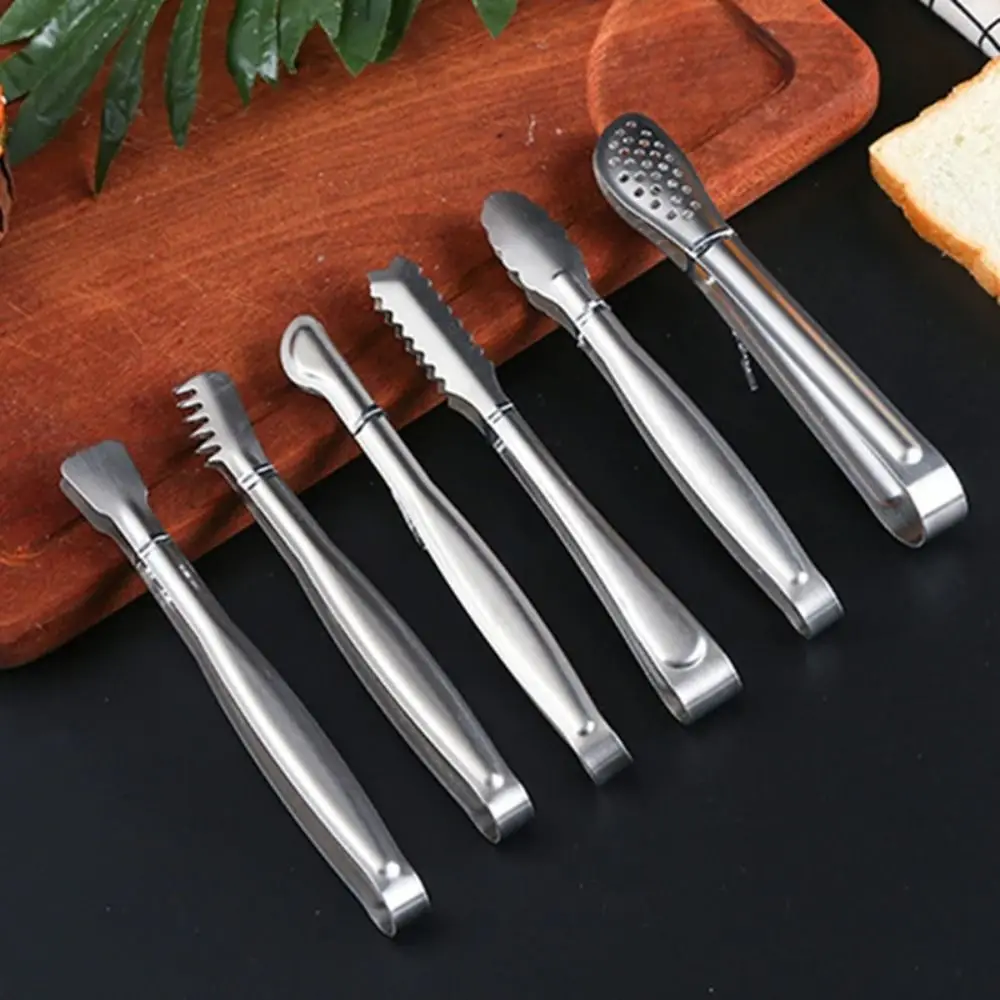 

Durable Stainless Steel Food Clip Gold/Silver Non-stick Grill Meat Clip BBQ Tongs Kitchen Accessories Food Cooking Clamp