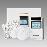 4 Channel TENS EMS Unit Muscle Stimulator Massager 15 Programs 20 Intensity Levels With 8 Electrode Pads For Pain Relief