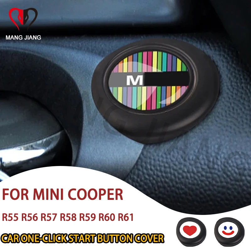 Car One-click Start Button Cover Stickers For Mini Cooper R55 R56 R57 R58 R59 R60 R61 Interior Decoration Case Accessories